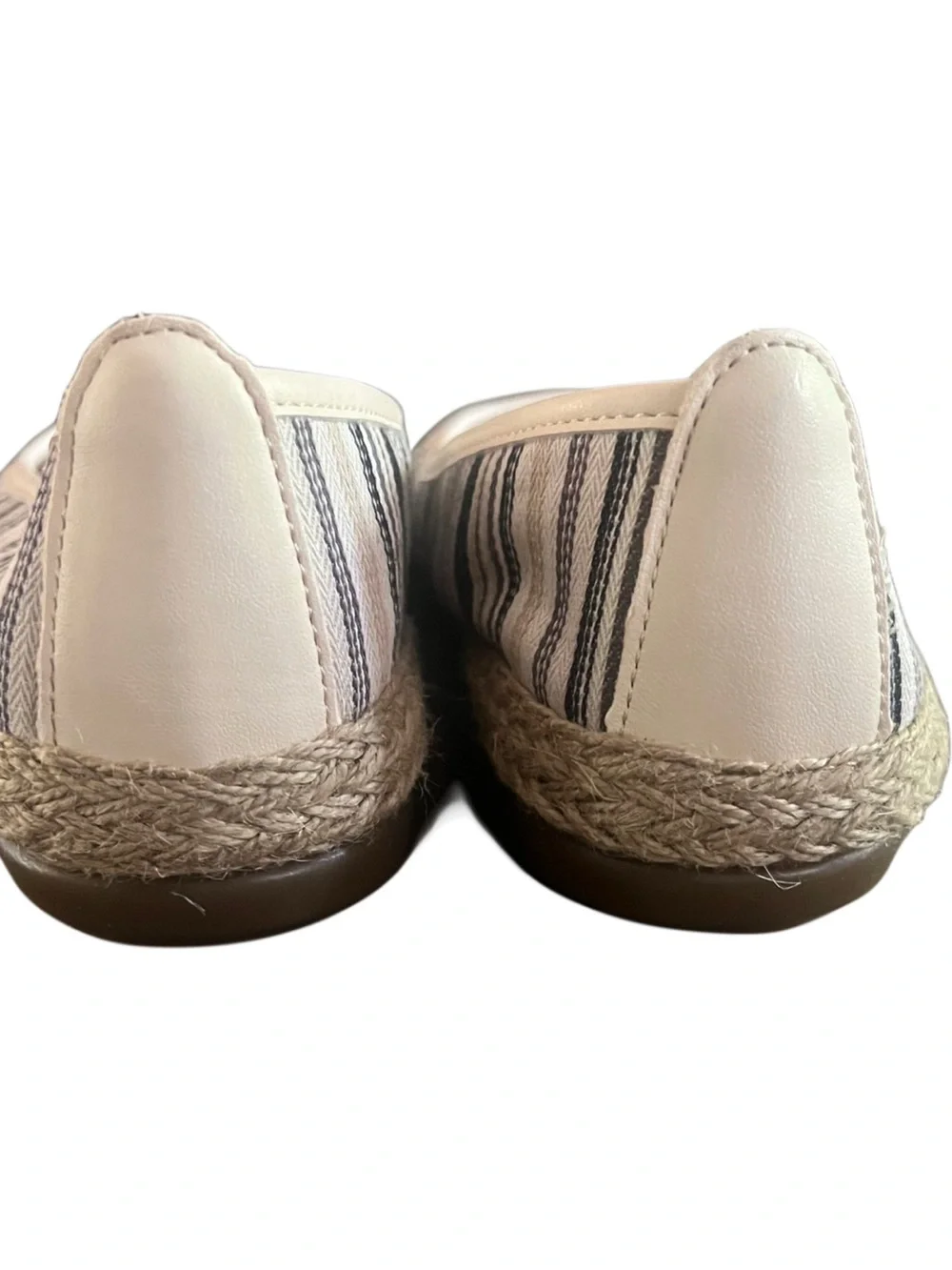 Aerosol Stripped Canvas Espadrille Flat Sz 7.5